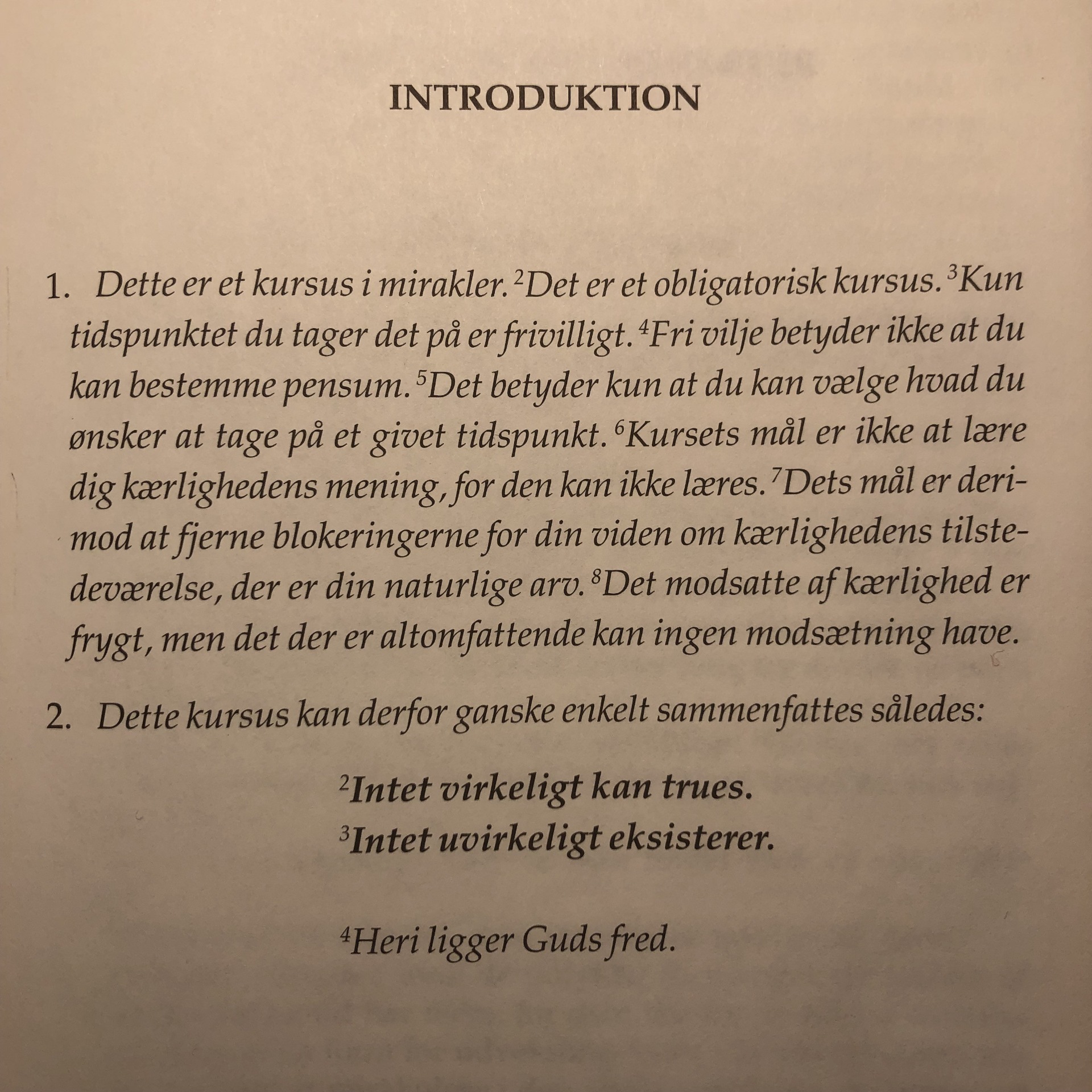 Introduktion til ET KURSUS I MIRAKLER
